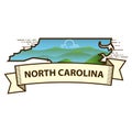 north carolina state map. Vector illustration decorative design Royalty Free Stock Photo