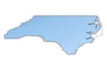 North Carolina(USA) map