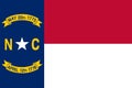 North Carolina vector flag. Vector illustration. United States o