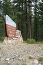 North Cascades, Washington - July 5, 2019: Welcome sign for the North Cascades Scenic Highway in the Okanogan National Forest