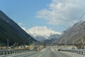 North Caucasus, Terskol April 2019. The Caucasus Mountains. Kabardino-Balkaria Russia