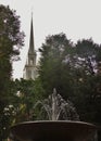 North church fountain Royalty Free Stock Photo