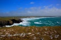 North Cornwall coast view from Trevose Head south in direction of Constantine Bay Royalty Free Stock Photo