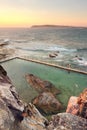 North Curl Curl Rockpool summer morning Royalty Free Stock Photo