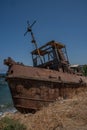 North Cyprus - Lefke - Karavostasi Shipwreck is an amazing abandoned place Royalty Free Stock Photo