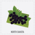 north dakota map sticker. Vector illustration decorative design Royalty Free Stock Photo