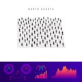 North Dakota people map. Detailed vector silhouette. Mixed crowd of men and women. Population infographic elements Royalty Free Stock Photo