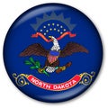 North Dakota State Flag Button