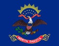 North Dakota state flag. United States of America