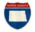 North Dakota State Interstate road sign