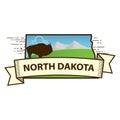 north dakota state map. Vector illustration decorative design Royalty Free Stock Photo