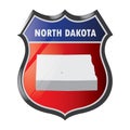 North dakota state. Vector illustration decorative design Royalty Free Stock Photo