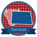 North dakota state. Vector illustration decorative design Royalty Free Stock Photo