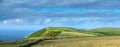 North Devon coast. The hills in the Exmoor National Park. Royalty Free Stock Photo