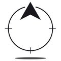 North Direction Compass Icon - Vector Graphic