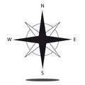 North Direction Compass Icon - Vector Graphic Isolated On White Background