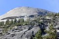 North dome and lower slopes viewed from Mirror lake, Yosemite National Park, California Royalty Free Stock Photo
