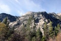 North dome and lower slopes viewed from Mirror lake, Yosemite National Park, California Royalty Free Stock Photo