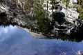 North dome reflection in the Mirror lake, Yosemite National Park, California Royalty Free Stock Photo