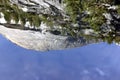 North dome reflection in the Mirror lake, Yosemite National Park, California Royalty Free Stock Photo