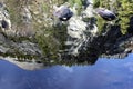 North dome reflection in the Mirror lake, Yosemite National Park, California Royalty Free Stock Photo