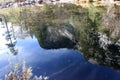 North dome and Washington column reflection in the Mirror lake, Yosemite National Park, California Royalty Free Stock Photo