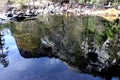 North dome and Washington Column reflection in the Mirror lake, Yosemite National Park, California Royalty Free Stock Photo