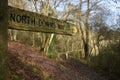 North Downs Way fingerpost Royalty Free Stock Photo