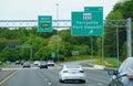 North East, Maryland, U.S - May 17, 2021 - The traffic on the highway by Interstate 95 South and near the exit for Perryville and