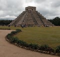 North and East sides of El Castillo Temple at Chichen Itza Mexico