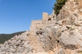 The north eastern entrance to the Nimrod Fortress located in Upper Galilee in northern Israel on the border with Lebanon. Royalty Free Stock Photo