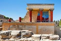 The North Entrance in Knossos at Crete, Greece Royalty Free Stock Photo