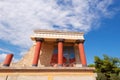 North Entrance, Propylaeum, to the ancient King Minos Minoan Palace of Konssos, Greece, Krete