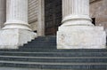 North entrance steps to St Pauls Cathedral, London.