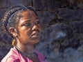 Coffee Saleswoman, on the street Etiopia Royalty Free Stock Photo