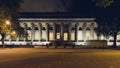North Facade of The British Museum in London by night
