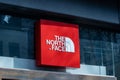 The North Face logo sign above the shop