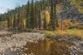North Fork Payette River surrounded by forests in Idaho, the United States Royalty Free Stock Photo