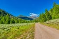 North Fork Road in the Sawthooth National Forest near Ketchum, Idaho