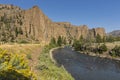 North Fork Shoshone River East of Yellowstone National Park Near Cody Wyoming Royalty Free Stock Photo