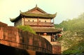 North Gate Tower and Tuojiang River in Fenghuang, Hunan Province, China.