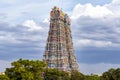 The north gopuram of the Meenakshi temple