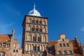 North Gothic city gate of the old Lubeck town Royalty Free Stock Photo