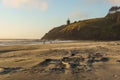 North Head Lighthouse from Cape Disappointment state park Washington USA. Royalty Free Stock Photo