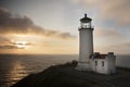 North Head Lighthouse at Cape Disappointment in sunset