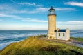 North Head Lighthouse at Pacific coast, built in 1898 Royalty Free Stock Photo