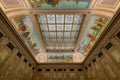 North Hearing Room stained glass ceiling