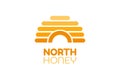 North igloo honey bee hive logo concept design