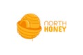 North igloo honey bee hive logo concept design