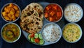 North Indian meal platter Royalty Free Stock Photo